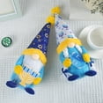 thumbnail image 6 of YOHAVEN Hanukkah Gnome Doll, Set of 2 Blue Faceless Plush Dolls with Long Hat for Home Window Office Table Decor, Holiday Mythical Gnome Ornament for Adults, 6 of 9