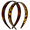 Both (1 Savana + 1 Tortoise Shell), variant on Parcelona French Strata Maroon Red Golden Brown Wide Hair Headband
