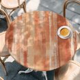 thumbnail image 4 of Orange Beige Ombre Round Tablecloth 36-44 Inch Round Fitted Table Cloth with Elastic Edge, Modern Abstract Art Oil Painting Waterproof Table Cover Protector for Outdoor Picnic Party Dining, 4 of 9
