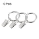 thumbnail image 4 of Uxcell 10 Paquete de Anillos de Clips para Cortinas con Clips a Prueba de Óxido 1.02" Diámetro Interior Plata, 4 of 5