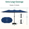 thumbnail image 3 of HAIMULI 15FT Outdoor Patio Umbrella with Base Included, Double Sided Pool Umbrellas with Fade Resistant Canopy, Large Table Umbrella for Deck, Market, Backyard, 3 of 8