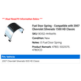 thumbnail image 2 of Fuel Door Spring - Compatible with 2007 Chevy Silverado 1500 Classic, 2 of 3