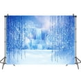 thumbnail image 4 of 7×5FT Photo Backdrop Winter Snow Backdrop Blue Ice Crystal Background for Photography Winter Theme Happy Birthday Banner Birthday Party Supplies, 4 of 6