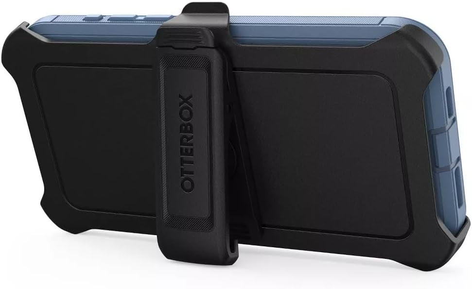 OtterBox iPhone 15 Pro Max (Only) - Defender Series Pro Case - Baby Blue Jeans (Blue) - Screenless - Rugged & Durable - with Port Protection - Holster Clip Includes
