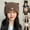 Random 1PC, variant on Mightlink Knitted Hat Cute Cat Ears Embroidery Face Slouchy Soft Cold Resistant Cozy Autumn Winter Women Beanie Cap for Outdoor