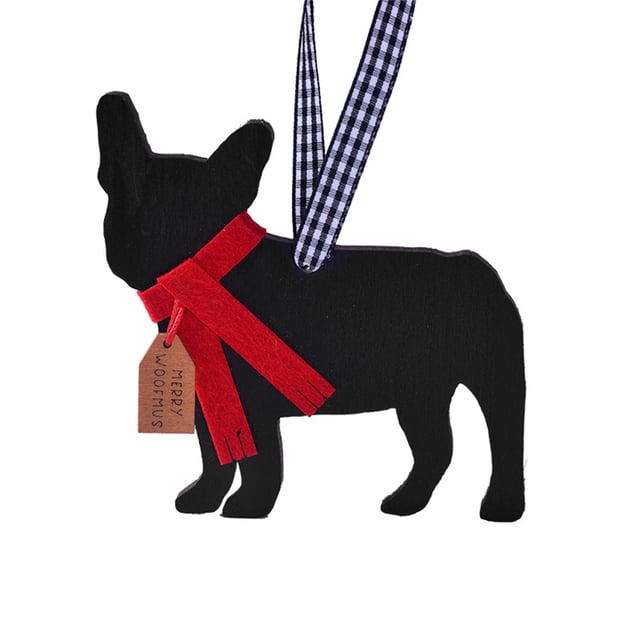 Adorno de Navidad con Colgante de Perrito de Madera | Regalo Ideal para Decorar El Árbol de Navidad | Decoración Navideña | 1 Adorno | Regalo Perfecto para Mamá, Papá, Abuelos, Hermanos y Recién Casa