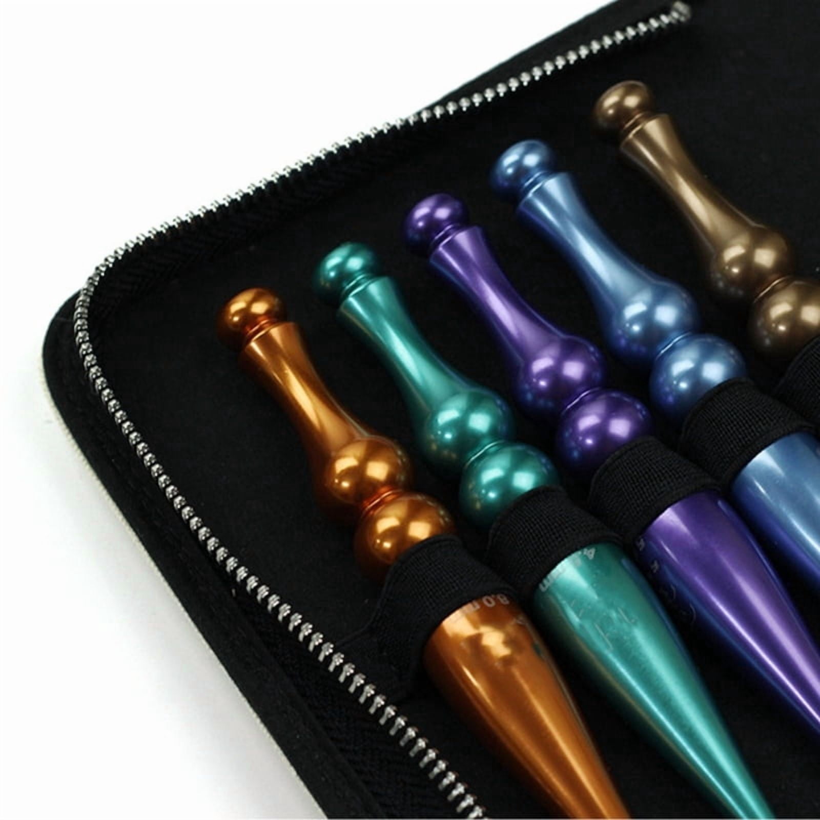 9Pcs Aluminum Alloy Crochet Hook Set Ergonomic Handle Crochet Hook Needle Knitting Tool for Crocheting 3.5mm-8.0mm