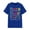 Blue, variant on Wang6 Womens Short Sleeve Plus Size Tshirts Casual Funny Letter Printed Graphic Tees Shirts Summer Crew Neck Loose Fit Tops Black M
