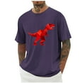 thumbnail image 2 of Tops para hombre, blusas y camisas de cuello redondo y manga corta para hombre, blusas casuales de moda con cuello redondo y estampado para hombre, blusas de poliéster para hombre., 2 of 5