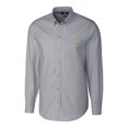 thumbnail image 2 of Men's Cutter & Buck Charcoal West Virginia Mountaineers Vault Stretch Oxford Long Sleeve Button-Down Shirt, 2 of 3