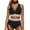 Black, variant on High Waisted Bikini for Women – Split Colorblock Two-Piece Swimsuit, Fashion Contrast Panels, Built-in Padding, No Underwire, Sexy Summer,Green M