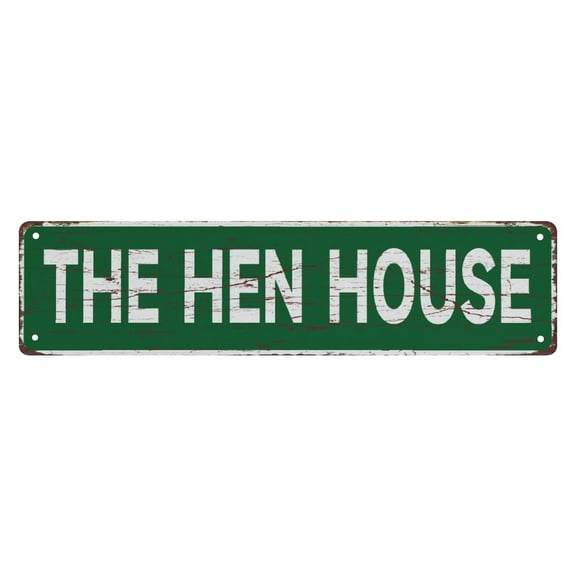 Tin Sign The Hen House Metal Sign Street Signs Decor Man Cave Bar Wall Art Decorative Plaque 4X16 Inches