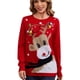 thumbnail image 4 of Suéter navideño de viento perezoso de Europa y Estados Unidos, suéter holgado de cuello redondo para mujer de otoño e invierno, 4 of 4