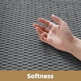 thumbnail image 6 of PABUBE Soft Dark Gray Woven Chenille Bathroom Rug, 16"x24", Non-Slip and Absorbent Bath Mat for Bathroom Floor, Machine Washable, Quick Drying, 6 of 9