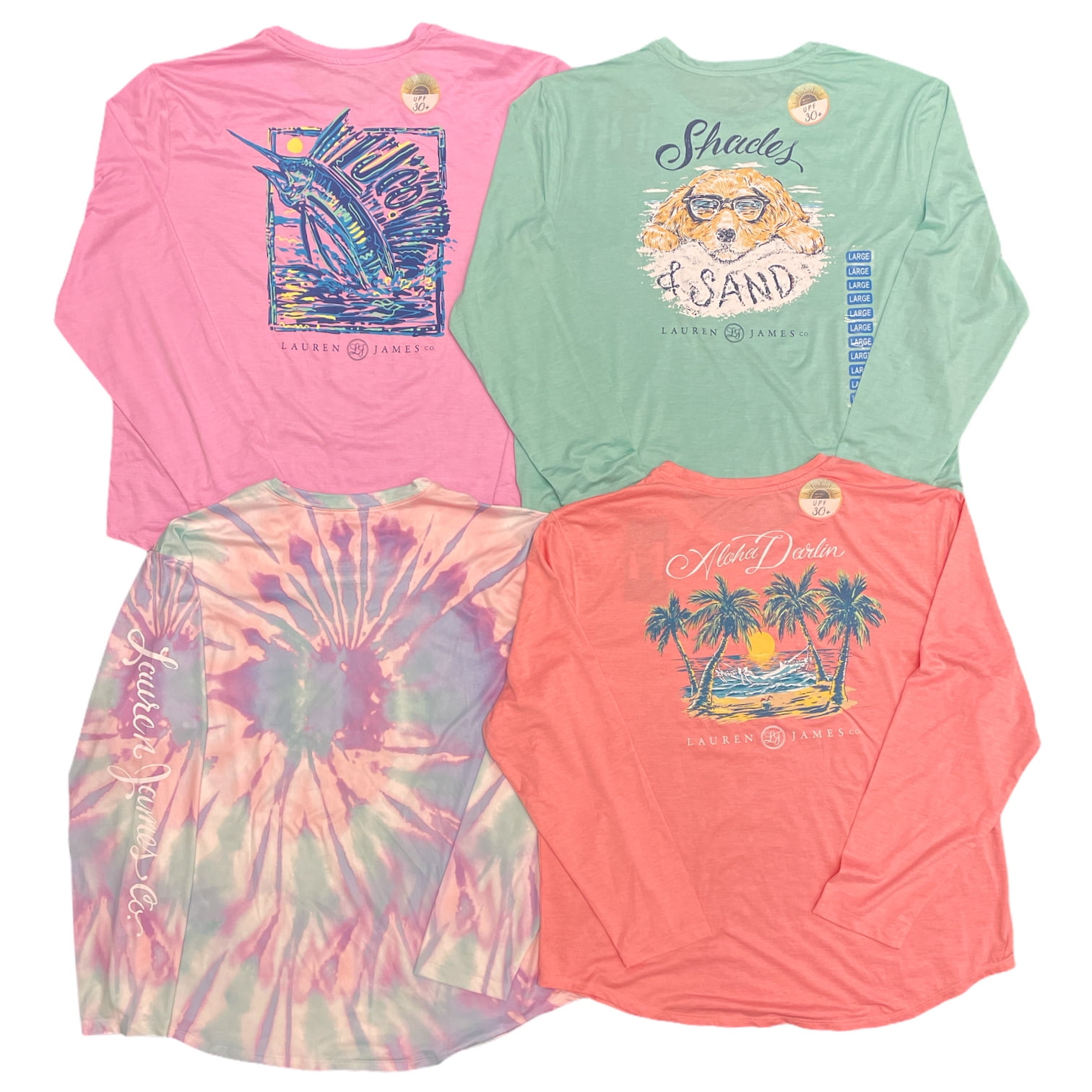 Lauren James Women s UPF 30 Wicking Long Sleeve Sun Guard Shirt Quick Drying Size L Mint Walmart