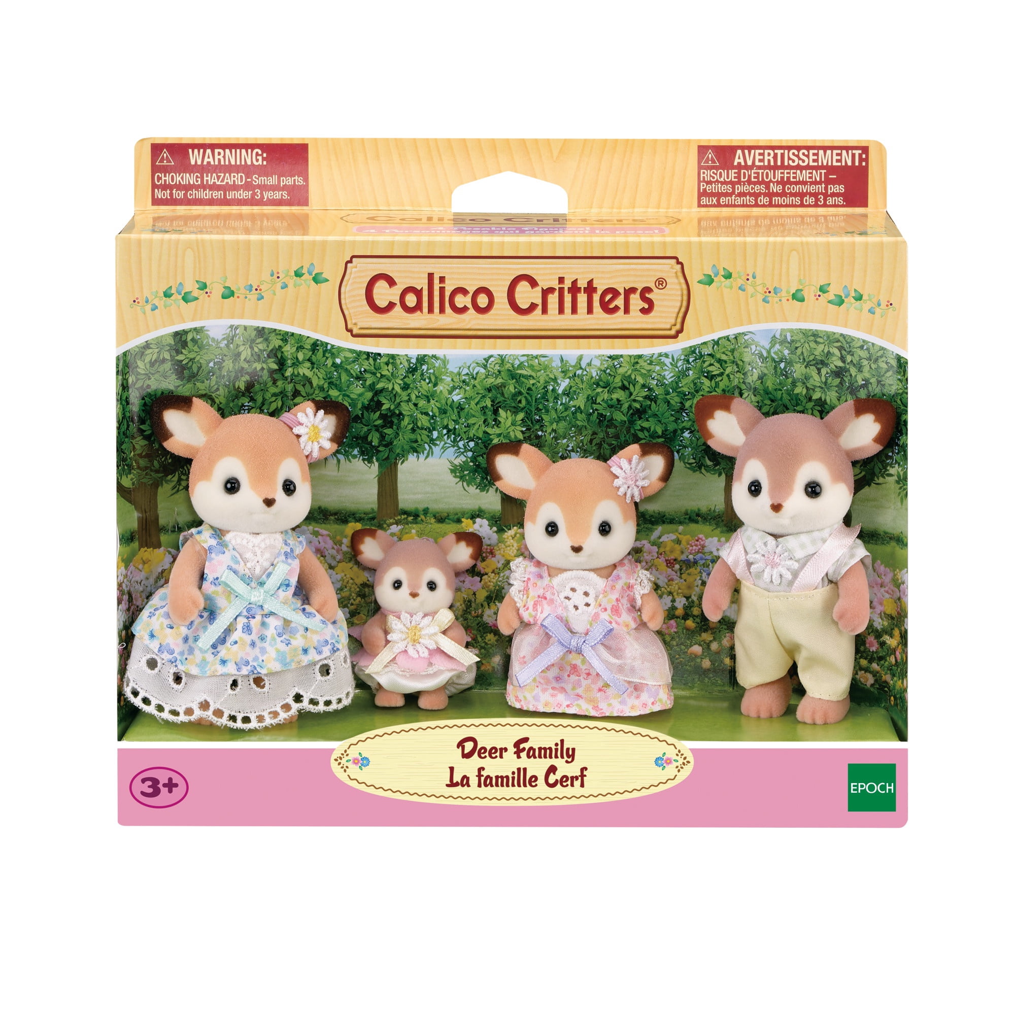 Calico Critters Deer Family, Set of 4 Collectible Doll Figures