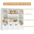 thumbnail image 5 of Homfa Kids Bookcase,Children's Book Shelf with 4 Drawers for Storage,Toddler Bookshelf for Nursery,Kids Rooms, White, 5 of 7