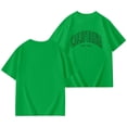 thumbnail image 6 of Girls T Shirts Letter Print Crew Neck Short Sleeve Tee for Casual Wear Girls Tops Green 3 Years-4 Years, 6 of 8