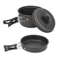 thumbnail image 1 of Camping Cookware Mess Kit, Comfortable Grip Portable Backpack Camping Pans Set Aluminum Alloy And PP  For Picnic, 1 of 8