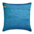 thumbnail image 3 of Decorative Pillow Cover, Blue 18"x18" (45x45 cm) Throw Pillow Covers, Silk Beaded Throw Pillows For Couch, Damask Pattern Modern Style - Damask Silk Blue, 3 of 3