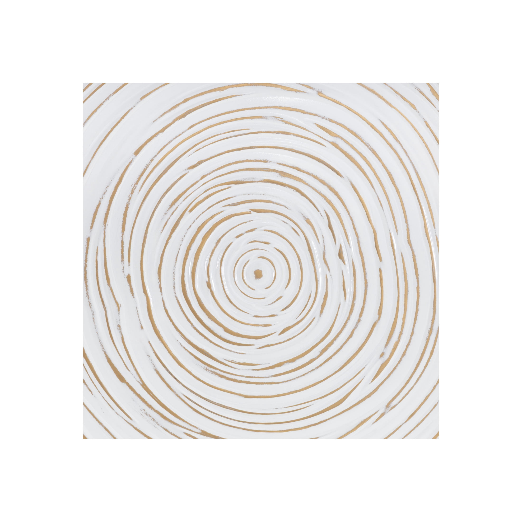 DecMode Brown Metal Handmade Starburst Wall Decor with White Swirl Center