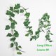 thumbnail image 1 of Planta artificial de 230 cm, 1 unidad, hojas de enredaderas colgantes artificiales de seda verde, hojas de enredaderas, decoración de pared verde para bodas, 1 of 5