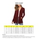 thumbnail image 5 of Blusa elegante de manga larga color vino tinto para mujer, con frente abierto y bolsillos, talla XL, 5 of 5