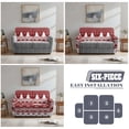 thumbnail image 5 of TSOVTHRID Christmas Tree Snowflake Print Loveseat Couch Covers 6-Piece Loveseat Recliner Covers with Elastic Bottom Stretch Polyester Furniture Protector for Love Seat Sofa Christmas Decor, 5 of 7