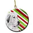 thumbnail image 1 of Great Pyrenees Candy Cane Christmas Ceramic Ornament, 1 of 1
