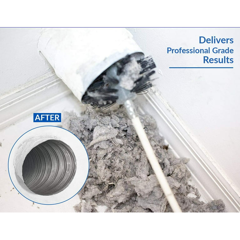 Dryer Vent Cleaner 24 Feet, Flexible 18 Rods Dry Duct Cleaning Kit Chimney  Sweep Brush With 2 Brush