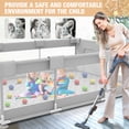 thumbnail image 3 of Babyeap Large Baby Playpen with Mat,71"x50"Playpen for Babies and Toddlers,Baby Play Yard Baby Fence Play Area Indoor Outdoor,LightGray, 3 of 7