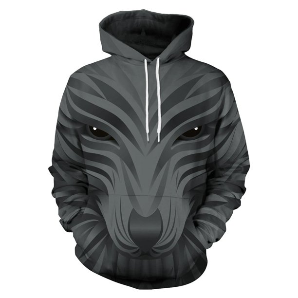 Sudadera con capucha con estampado 3D de animales para hombre, jersey de manga larga con bolsillo, ropa de calle Hip Hop Unisex
