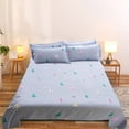 thumbnail image 6 of LSLJS 3 Pcs Cotton Bed Sheet Set, Queen Size Geometric Pattern Microfiber Bed Sheet with 2 Pillow Covers, Soft Breathable Double Brushed Bed Sheets Deep Pocket Non Pilling Bedding Sheet for All Season, 6 of 6