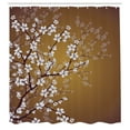 thumbnail image 2 of Ambesonne Japanese Shower Curtain, Sakura Bloom Spring Season, 69"Wx84"L, Pale Coffee, 2 of 4