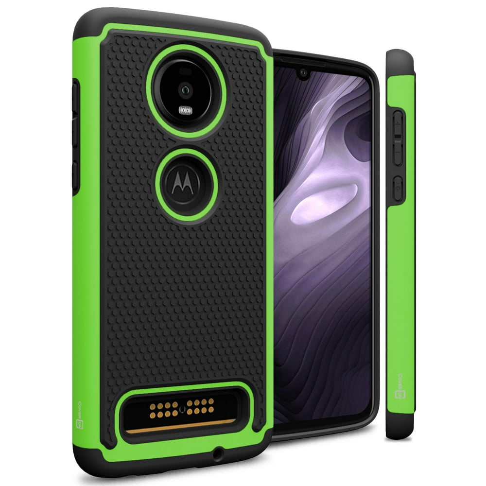 CoverON Motorola Moto Z4 Case, HexaGuard Series Hard Phone Cover