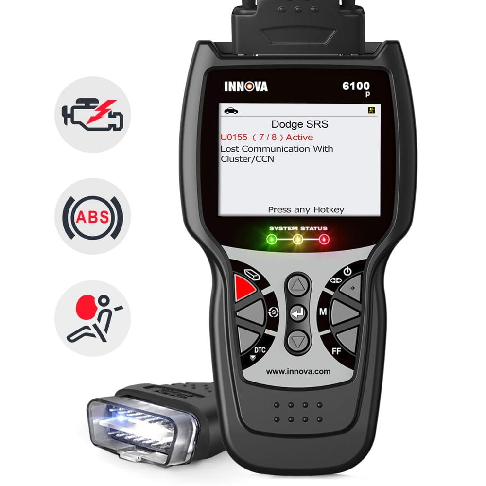 INNOVA 6100P Airbag SRS ABS OBD2 Scanner Car Code Reader Scan Tool with