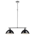 thumbnail image 6 of Golden Lighting 3602-2LP-CH-BK Duncan 2 Light Linear Pendant,Black, 6 of 10