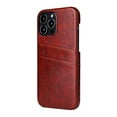 thumbnail image 1 of Nalacover Case for iPhone 14 Pro Max, Vintage Oil Wax Pattern PU Leather Back Card Slots Holder Cover Rugged PC Anti-Scratches Shockproof Protective Slim Fit Lightweight Case, Brown, 1 of 5