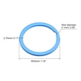 thumbnail image 2 of Unique Bargains 2.1x30mm Split Keychain Rings Flat Key Holder for Organization Blue, 30Pack, 2 of 5