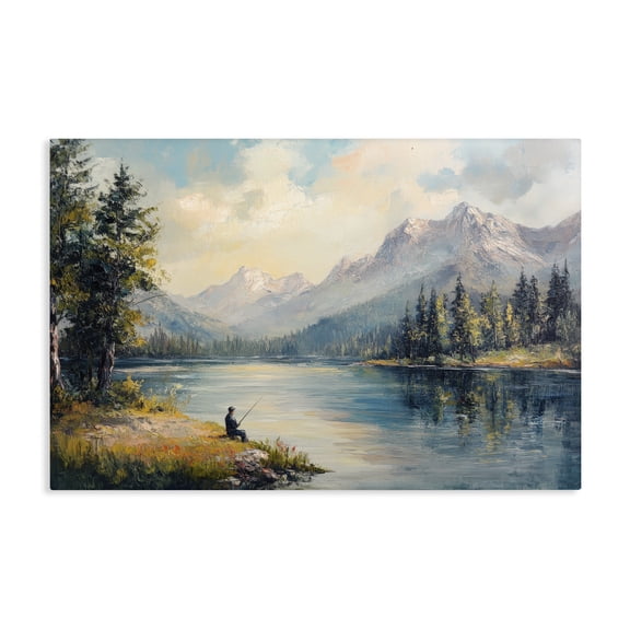 Stupell Industries Farmhouse Secret Fishing Spot Canvas Art, 24 x 16, by Petals Prints Design