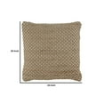 thumbnail image 4 of 20 x 20 Handwoven Jute Pillow with Texture Details, Set of 4, Brown, 4 of 4