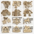 thumbnail image 2 of Manualidades creativas de madera Árbol de Navidad Decoración navideña Adornos de madera Colgante Enviar cuerda de cáñamo, 2 of 5