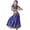 Blue, variant on Girls Belly Dance Set Sparkly Kids Dancewear for Stage Performances and Recitals Sizes 2 to 16 Years(Green,11-12 Years)