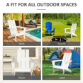 thumbnail image 2 of Yardi Yarda Patio Adirondack Chair, Weather Resistant Outdoor Chair with High-Back, HDPE Fire Pit Chair, White, 2 of 11