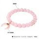 thumbnail image 3 of Pulsera de cuarzo rosa para mujer, brazalete de cuentas de cristal rosa, piedra Natural elástica, joyería curativa, regalo de Reiki, 3 of 4