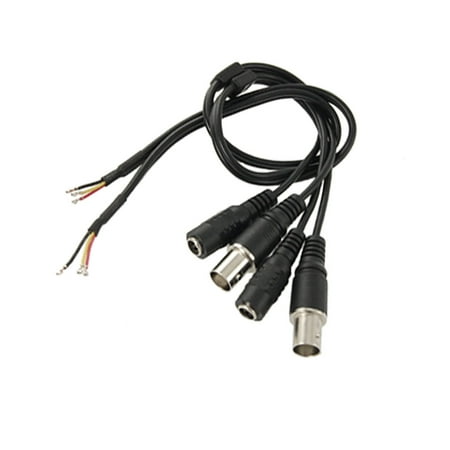 Unique Bargains 2pcs CCTV Surveillance System Female BNC DC Power Video Cable 35cm