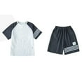 thumbnail image 6 of Kids Toddler Boys Shorts Set Tracksuit Short Sleeved T Shirt Shirt With Short Two Piece Clothes Set Summer Outfits,Size 7 Years 8 Years, 6 of 7