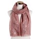 thumbnail image 1 of Bufanda plateada con estampado de hojas de luz de luna y purpurina para mujer - Bufanda estampada rosa Bufanda suave Bufanda tipo chal con purpurina - 180 cm x 70 cm, 1 of 5