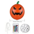 thumbnail image 2 of Tignapoo Inflatable Halloween Pumpkin Ball with RGB LED Lights, 16 Colors, 4 Dynamic Modes, Remote Control, Waterproof IP68, Perfect for Indoor/Outdoor Decor (24 Inches), 2 of 6