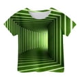 thumbnail image 2 of Boys Shirts Size 6-7 Green Fashion Cool 3D Graphic Short Sleeve T-Shirts Gift Trendy Kid Shirt Casual Crewneck Soft and Breathable Shirts Pullover Tops Daily Wear, 2 of 3